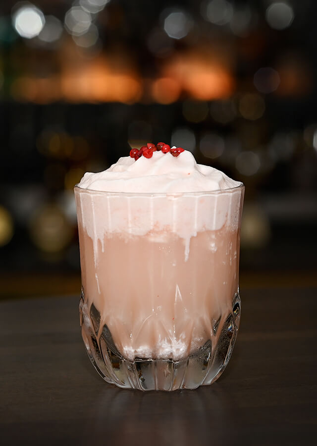 Mozart Chocolate Strawberry Espuma Strawberries & Cream Cocktail