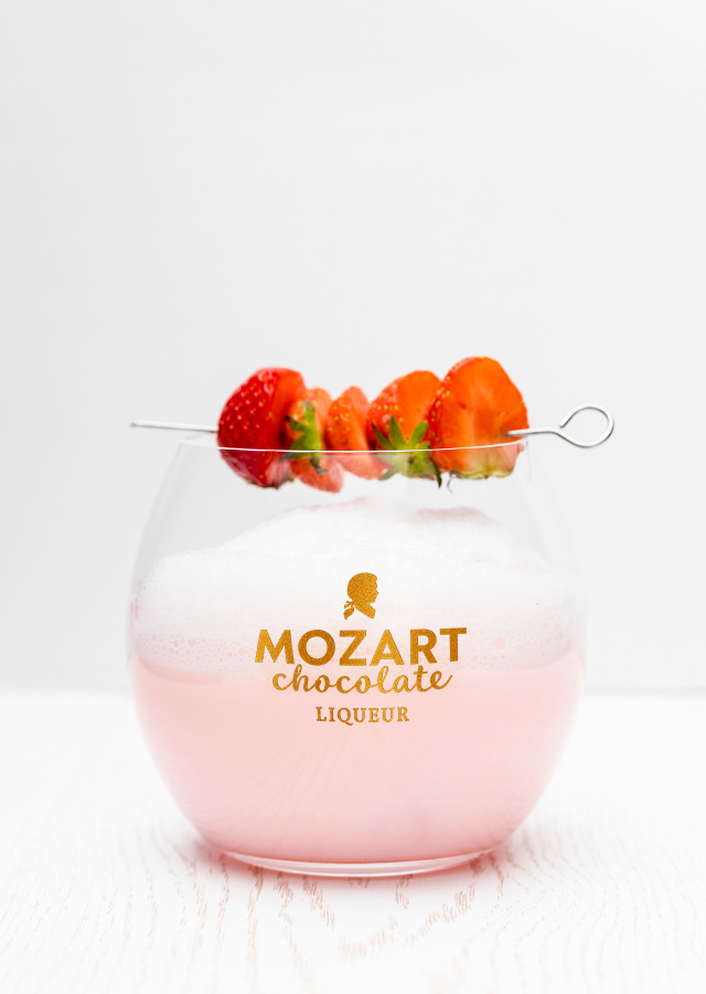 Mozart Strawberry Chocolate Gin Fizz