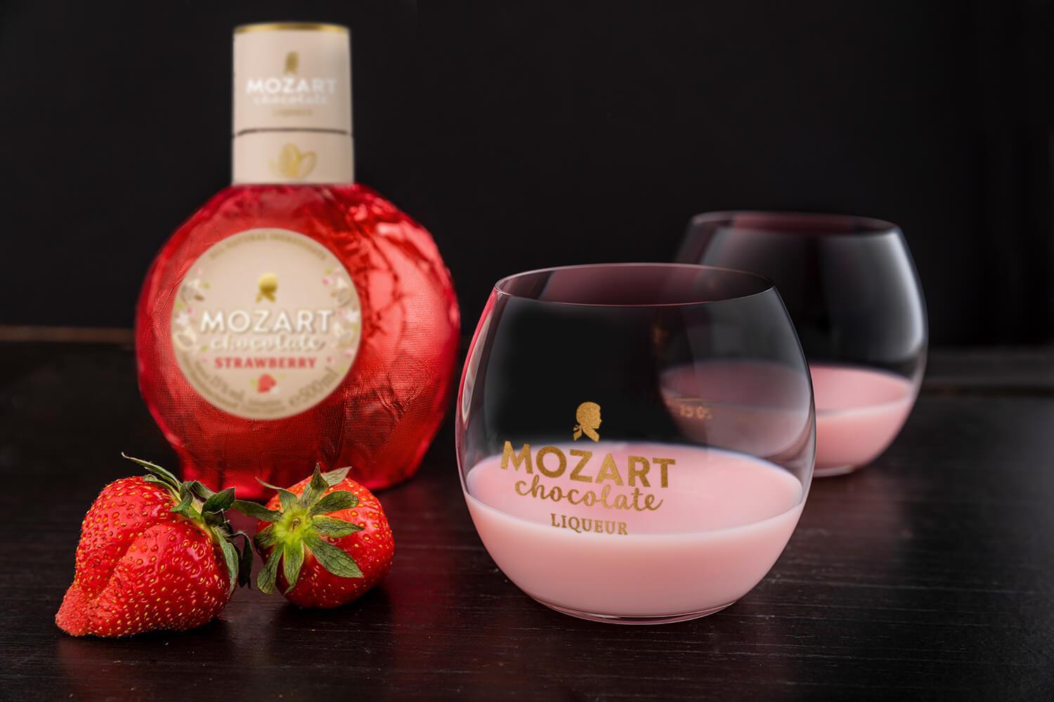 Mozart Strawberry White Chocolate Liqueur | Mozart Chocolate Liqueurs
