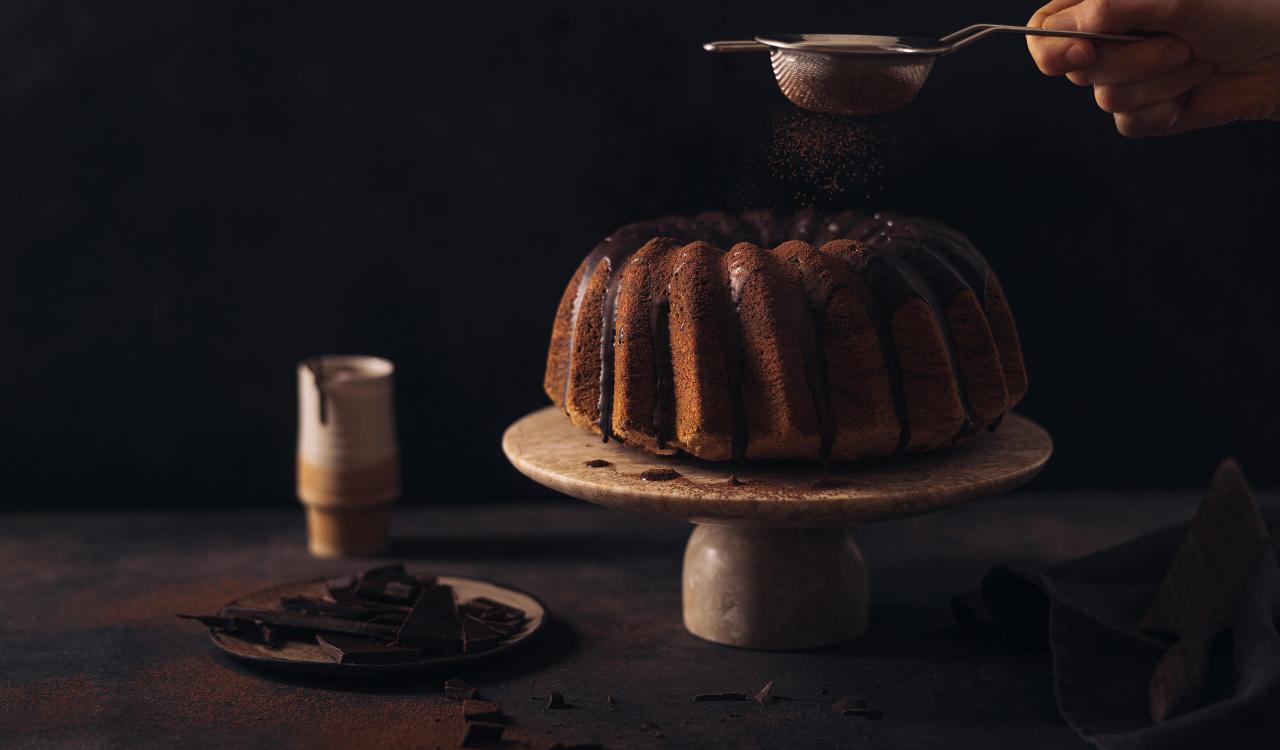Marmor-Bundt-Cake mit Mozart Cream Chocolate