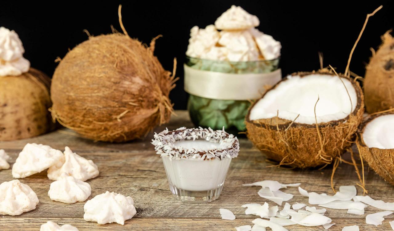Kokosbusserl Dessert Drink mit Mozart Coconut Chocolate 