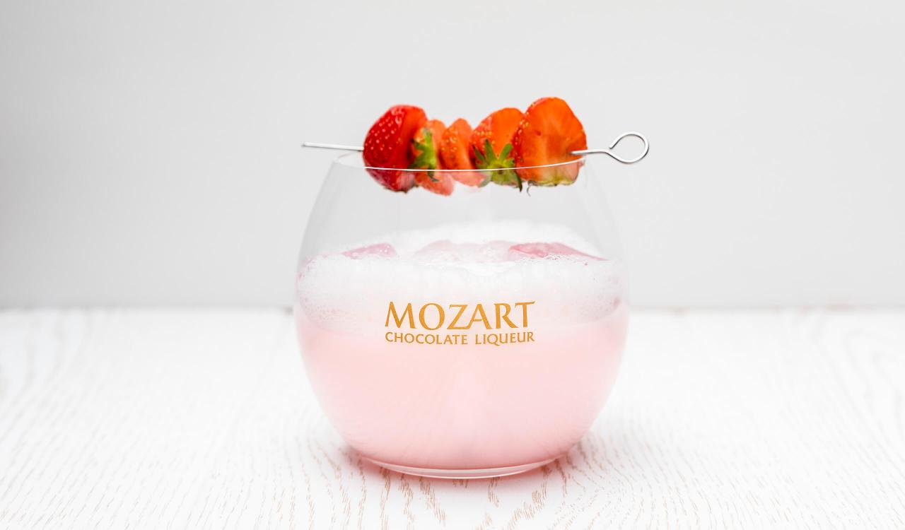 Mozart Strawberry Chocolate Gin Fizz