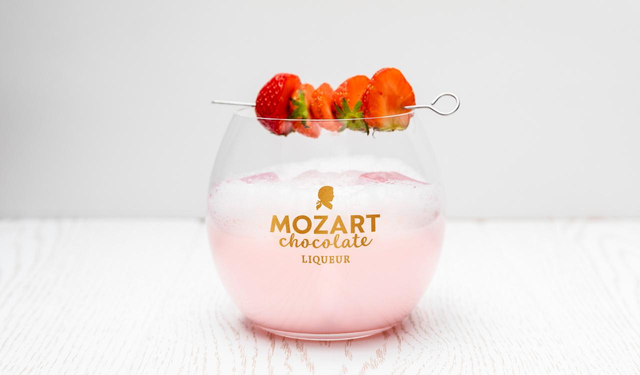 Mozart Strawberry Chocolate Gin Fizz