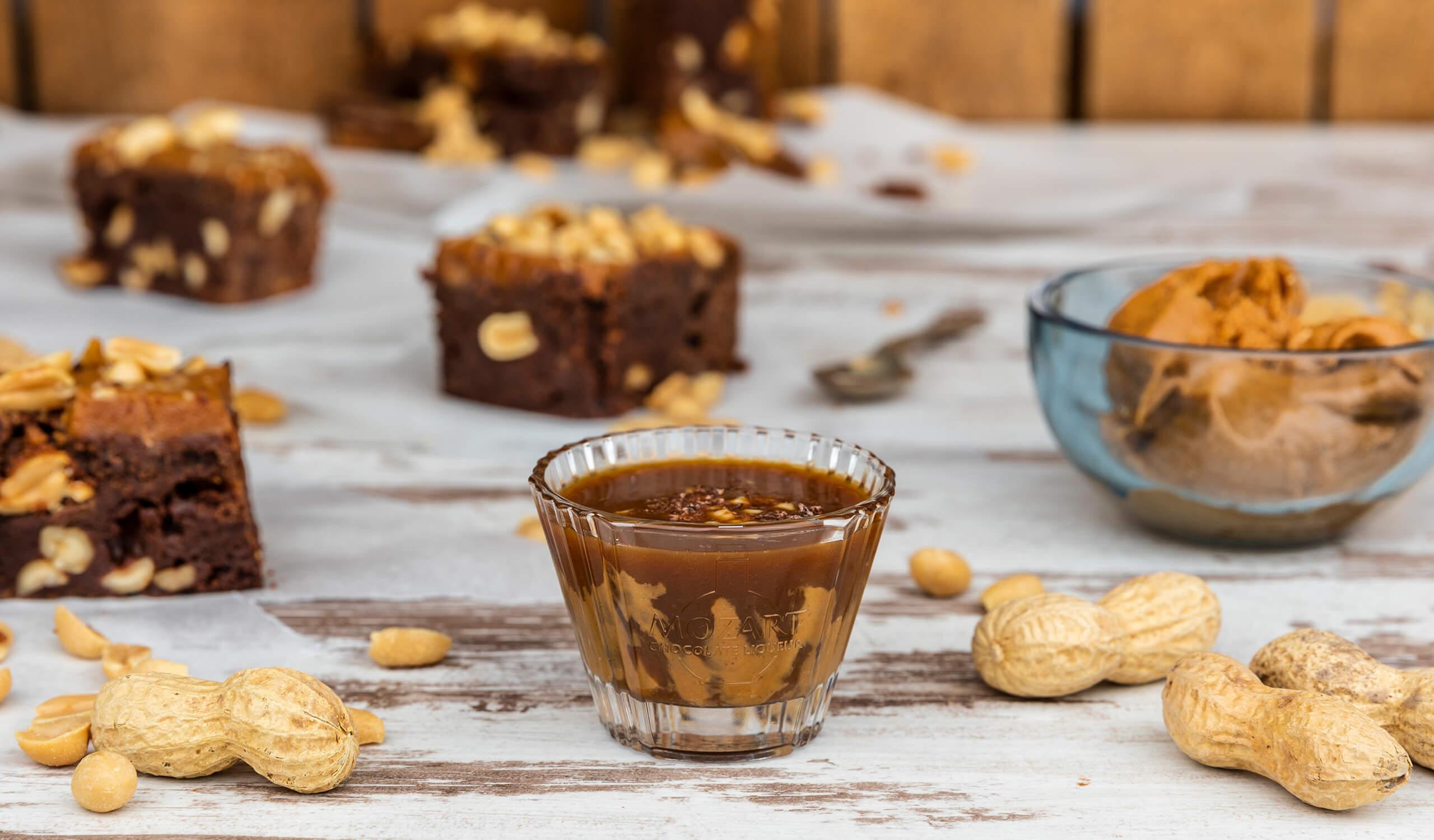 Peanut Butter Brownie Recipe Mozart Chocolate Liqueurs